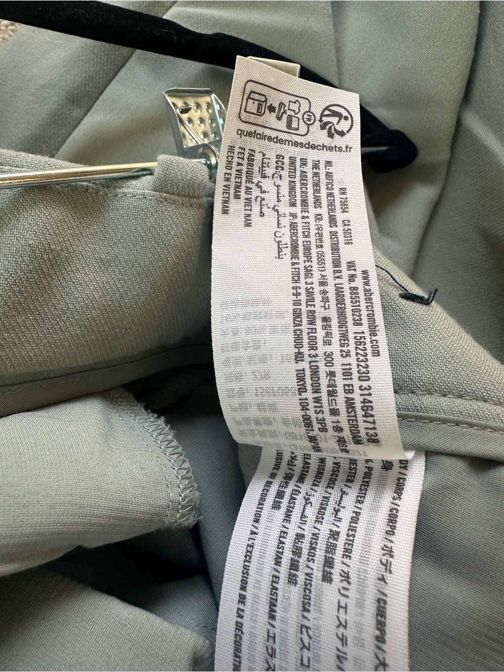 Abercrombie & Fitch Curve Love Sage Wide Leg Trouser Pants Size 27 - Picture 5 of 5